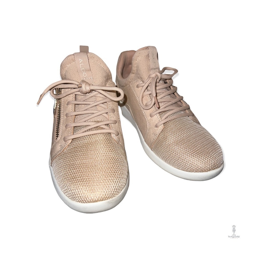 Aldo rose gold sneakers